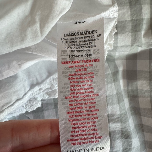 Damson Madder Delicate Cotton Tank Top with Bow - Picture 5 of 5